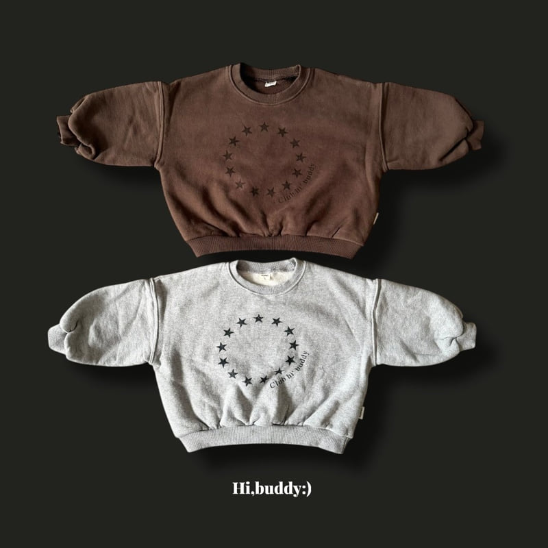Hi buddy - Korean Children Fashion - #childofig - Star Sweatshirt