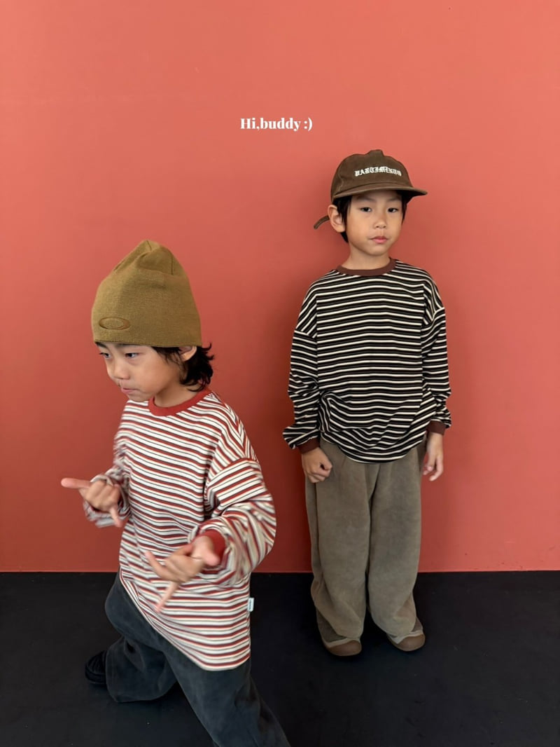 Hi buddy - Korean Children Fashion - #designkidswear - Pudding Stripe Tee - 5