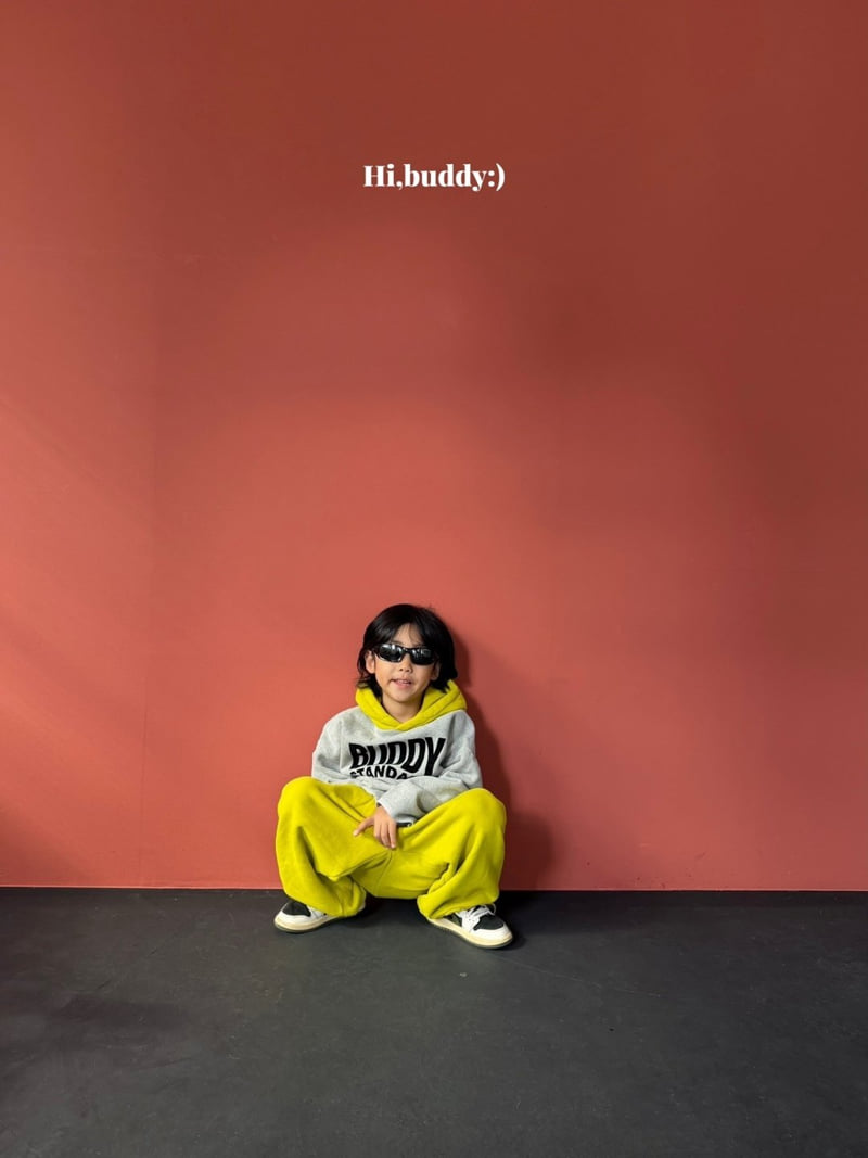 Hi buddy - Korean Children Fashion - #discoveringself - Flocking Buddy Hoodie - 9