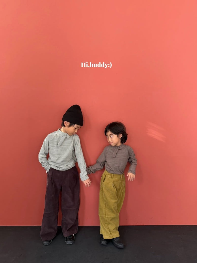 Hi buddy - Korean Children Fashion - #kidsshorts - Muffler Turtleneck Tee - 10