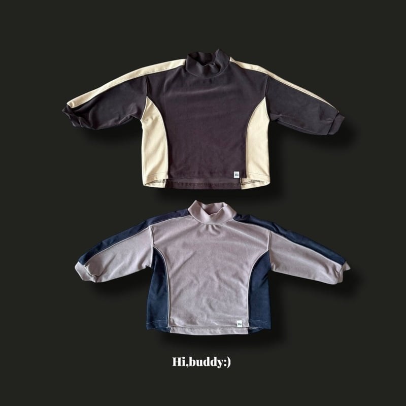 Hi buddy - Korean Children Fashion - #kidsshorts - Velvet Turtleneck Tee - 12