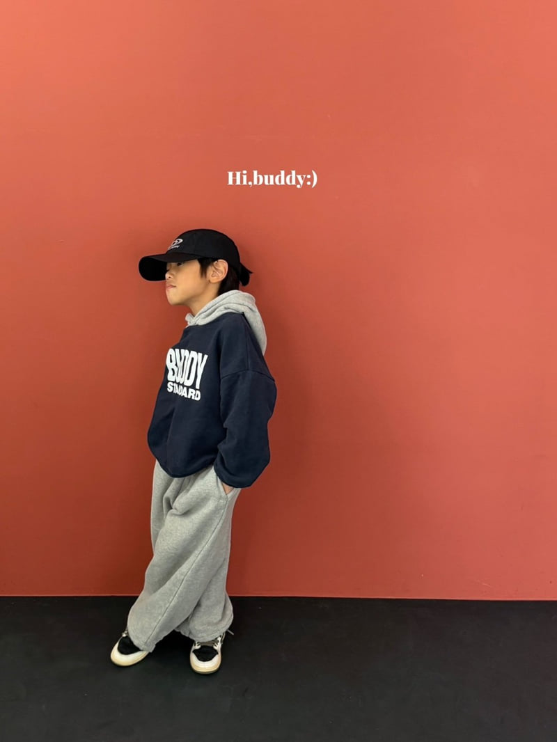 Hi buddy - Korean Children Fashion - #kidsstore - Flocking Buddy Hoodie - 12