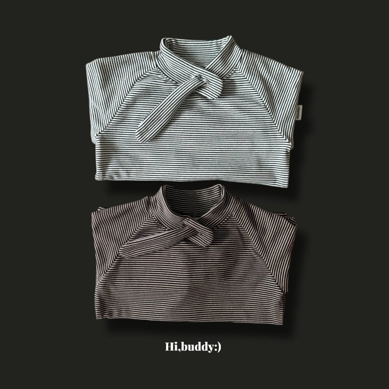 Hi buddy - Korean Children Fashion - #kidzfashiontrend - Muffler Turtleneck Tee - 12