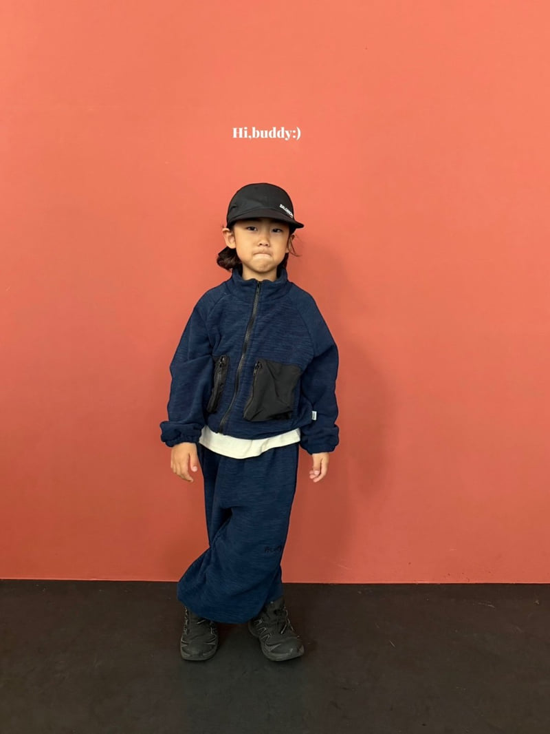 Hi buddy - Korean Children Fashion - #kidzfashiontrend - Terry Fleece Zip-Up - 6