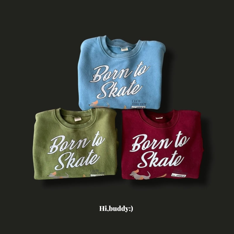 Hi buddy - Korean Children Fashion - #kidzfashiontrend - Skate Sweatshirt - 2