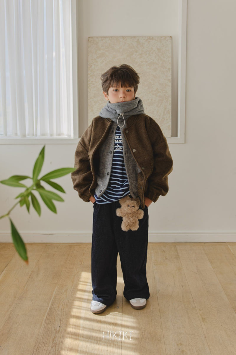 Hikiki - Korean Children Fashion - #childofig - Dandy Wool Bomber Jacket (Junior) - 7
