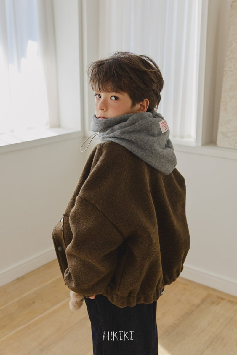 Hikiki - Korean Children Fashion - #childrensboutique - Dandy Wool Bomber Jacket (Junior) - 9