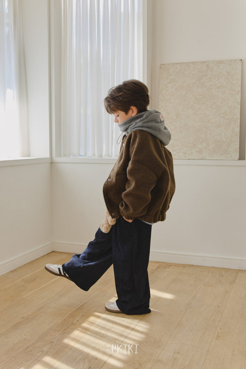 Hikiki - Korean Children Fashion - #designkidswear - Dandy Wool Bomber Jacket (Junior) - 10