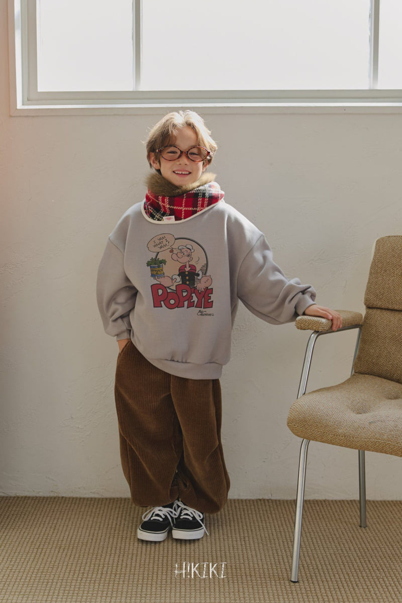 Hikiki - Korean Children Fashion - #discoveringself - Popeye Speech Bubble Sweatshirt - 5