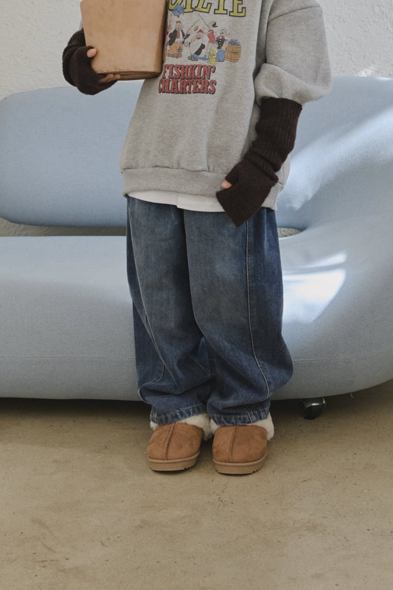 Hikiki - Korean Children Fashion - #discoveringself - Line Up Wide Jeans