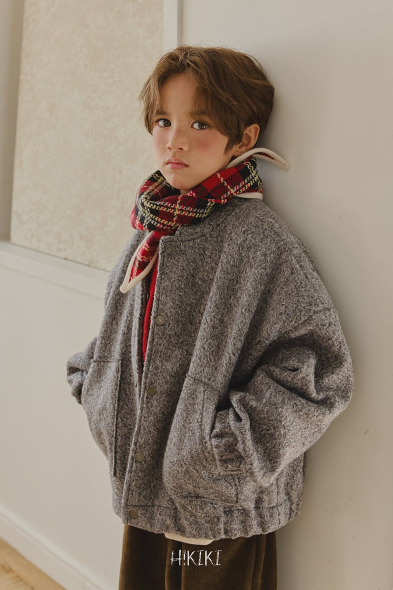 Hikiki - Korean Children Fashion - #fashionkids - Dandy Wool Bomber Jacket (Junior) - 12