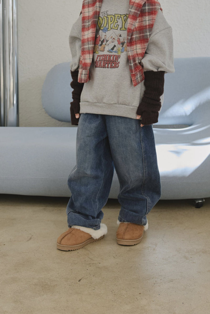 Hikiki - Korean Children Fashion - #fashionkids - Line Up Wide Jeans - 2