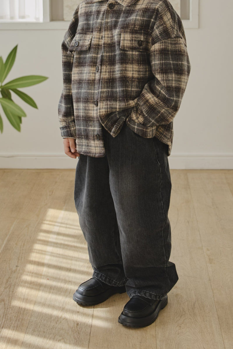Hikiki - Korean Children Fashion - #fashionkids - Brushed Curve Jeans