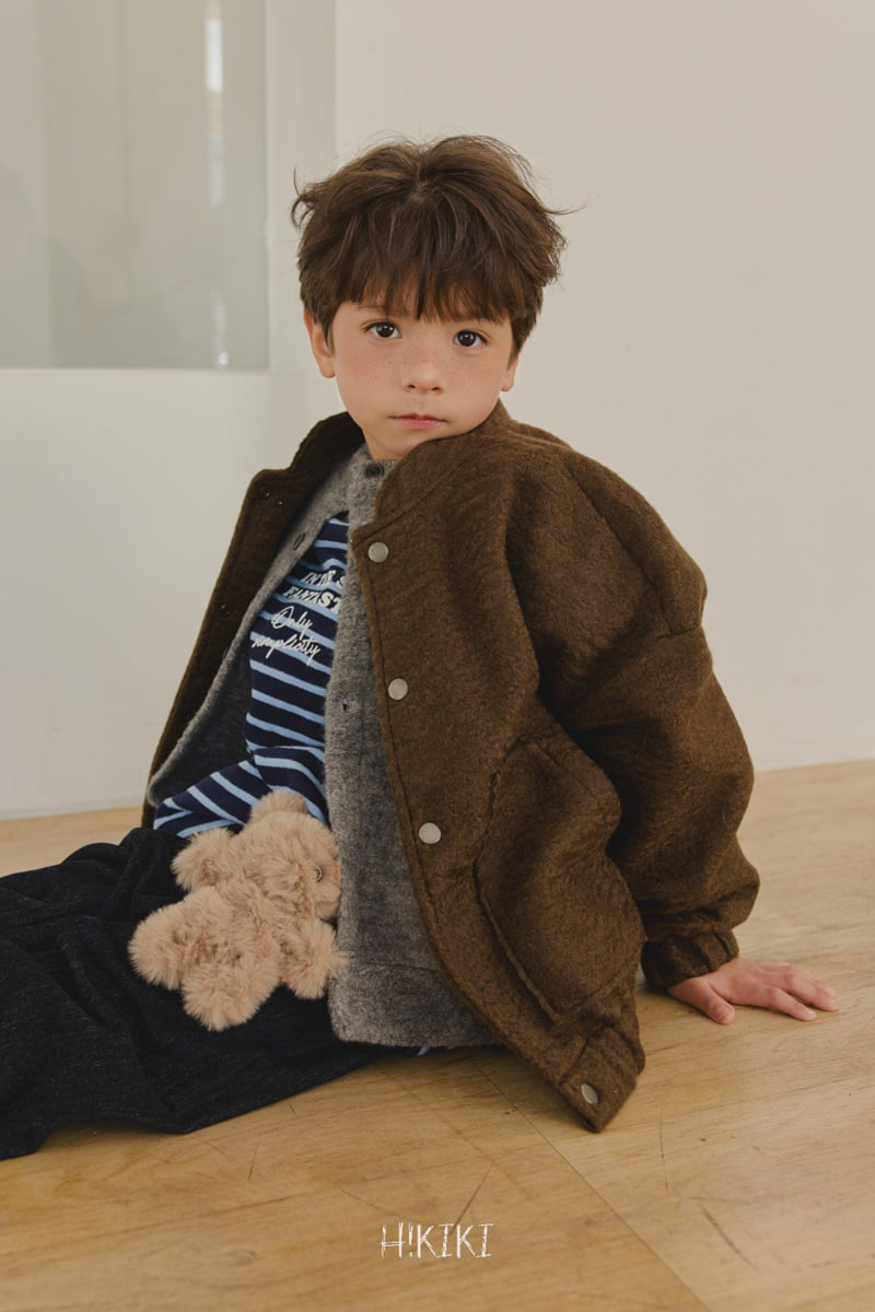 Hikiki - Korean Children Fashion - #minifashionista - Dandy Wool Bomber Jacket (Junior) - 5