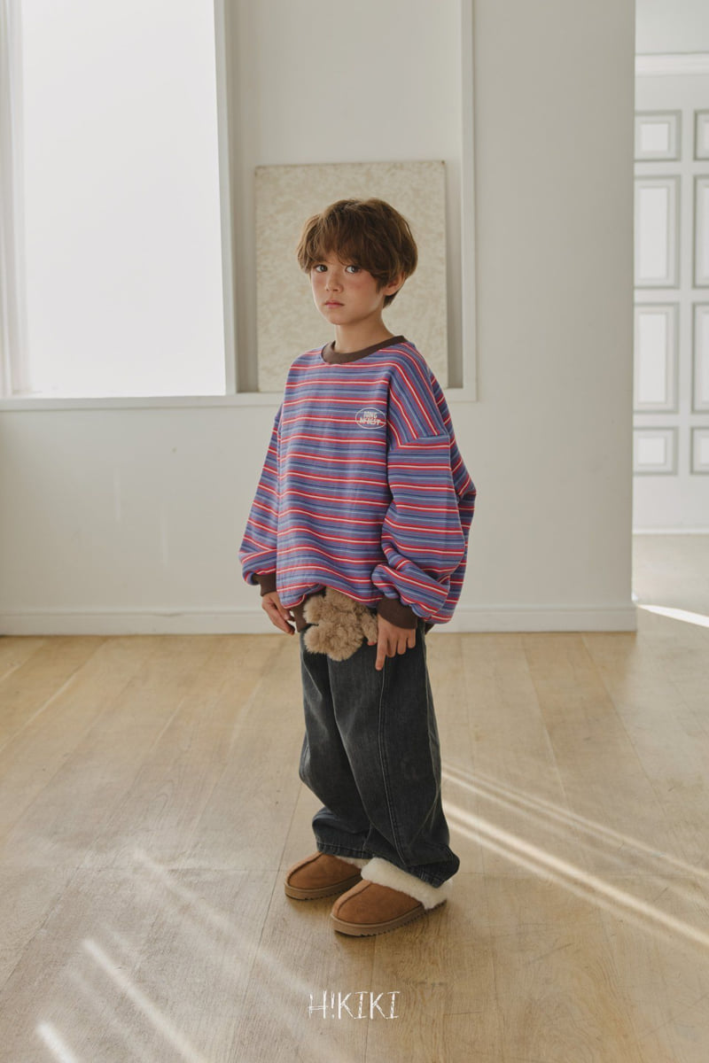 Hikiki - Korean Children Fashion - #todddlerfashion - Line Up Wide Jeans - 11