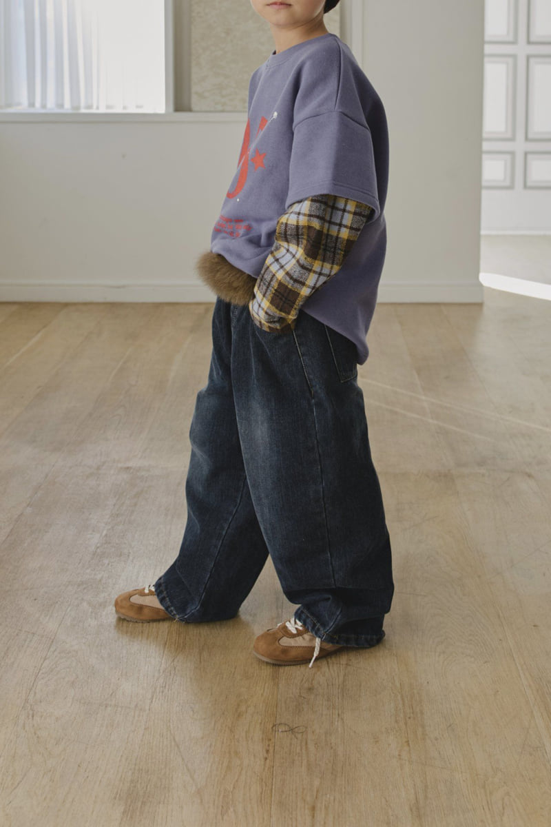 Hikiki - Korean Children Fashion - #todddlerfashion - Brushed Curve Jeans - 10