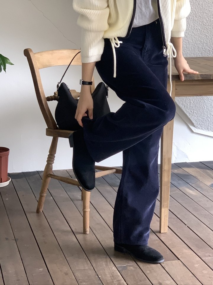 I'm here - Korean Women Fashion - #pursuepretty - Corduroy Straight Fit Pants - 9