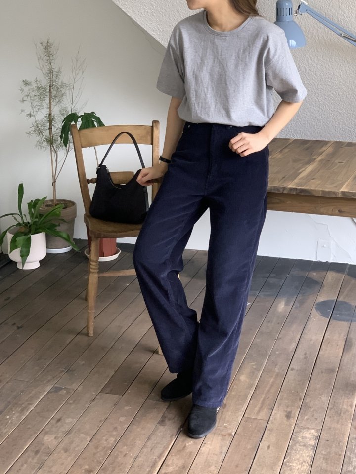I'm here - Korean Women Fashion - #restrostyle - Corduroy Straight Fit Pants - 10