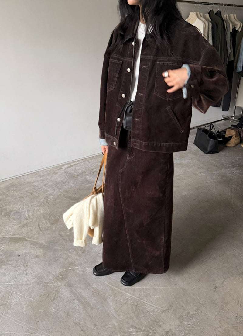 Jade Market - Korean Women Fashion - #momslook - Dust Velvet Jacket - 11