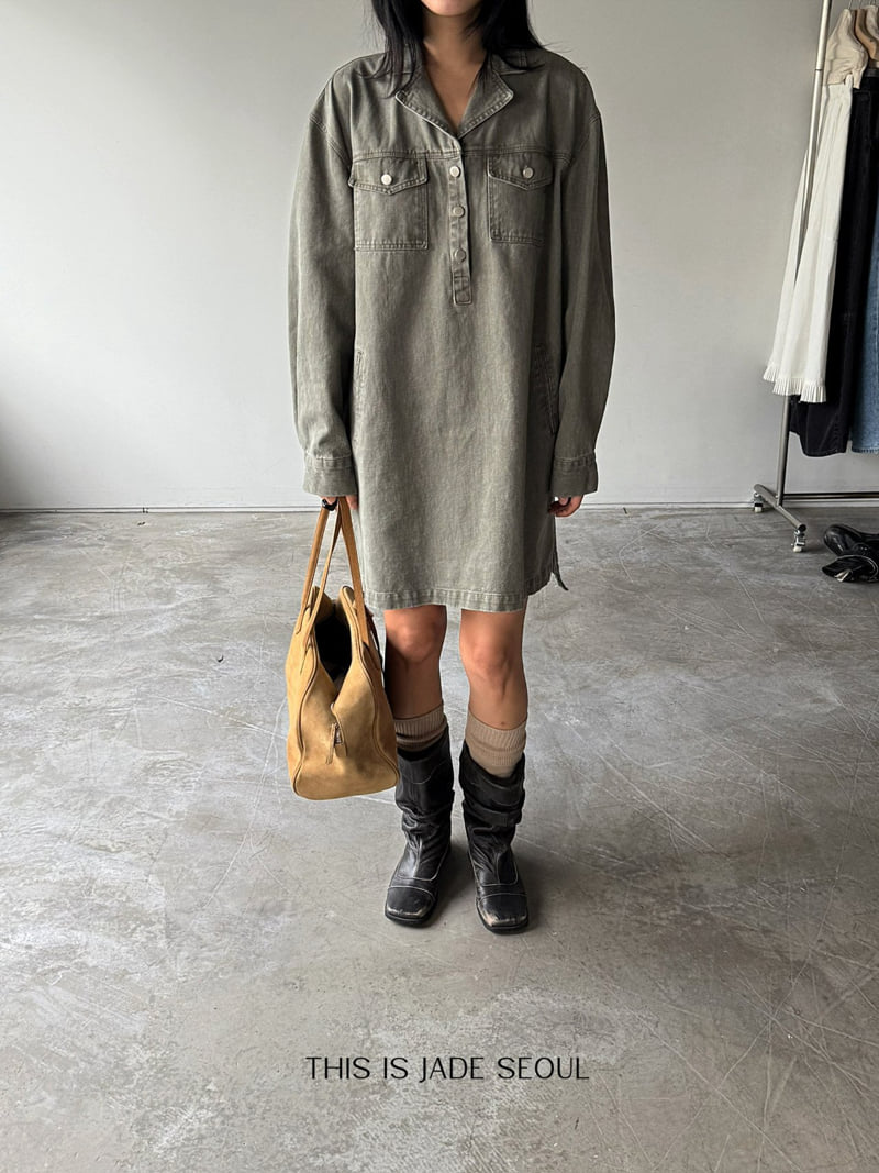 Jade Market - Korean Women Fashion - #momslook - Half Open One-Piece - 12
