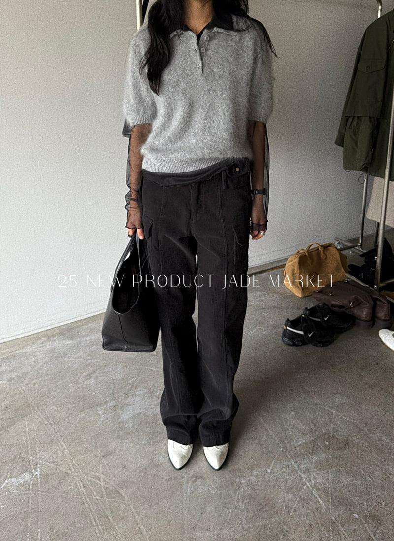 Jade Market - Korean Women Fashion - #momslook - Corduroy Pocket Pants - 6