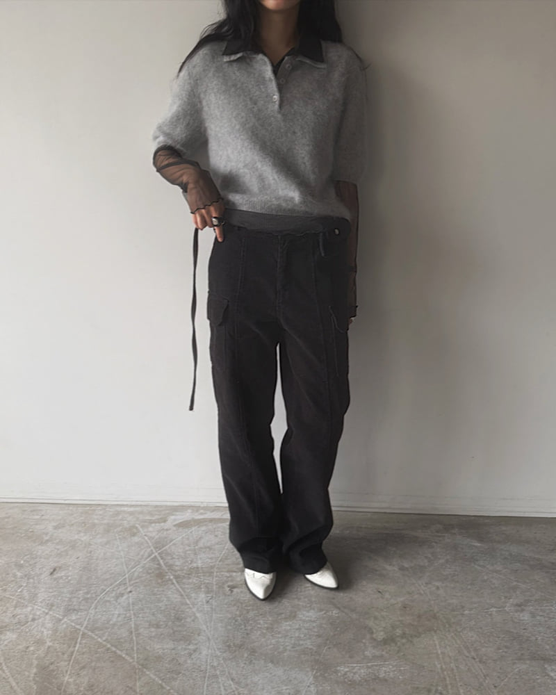 Jade Market - Korean Women Fashion - #momslook - Corduroy Pocket Pants - 8