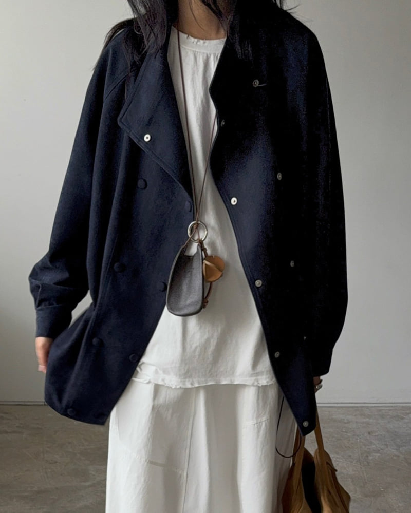 Jade Market - Korean Women Fashion - #momslook - Double Suede Jacket - 11