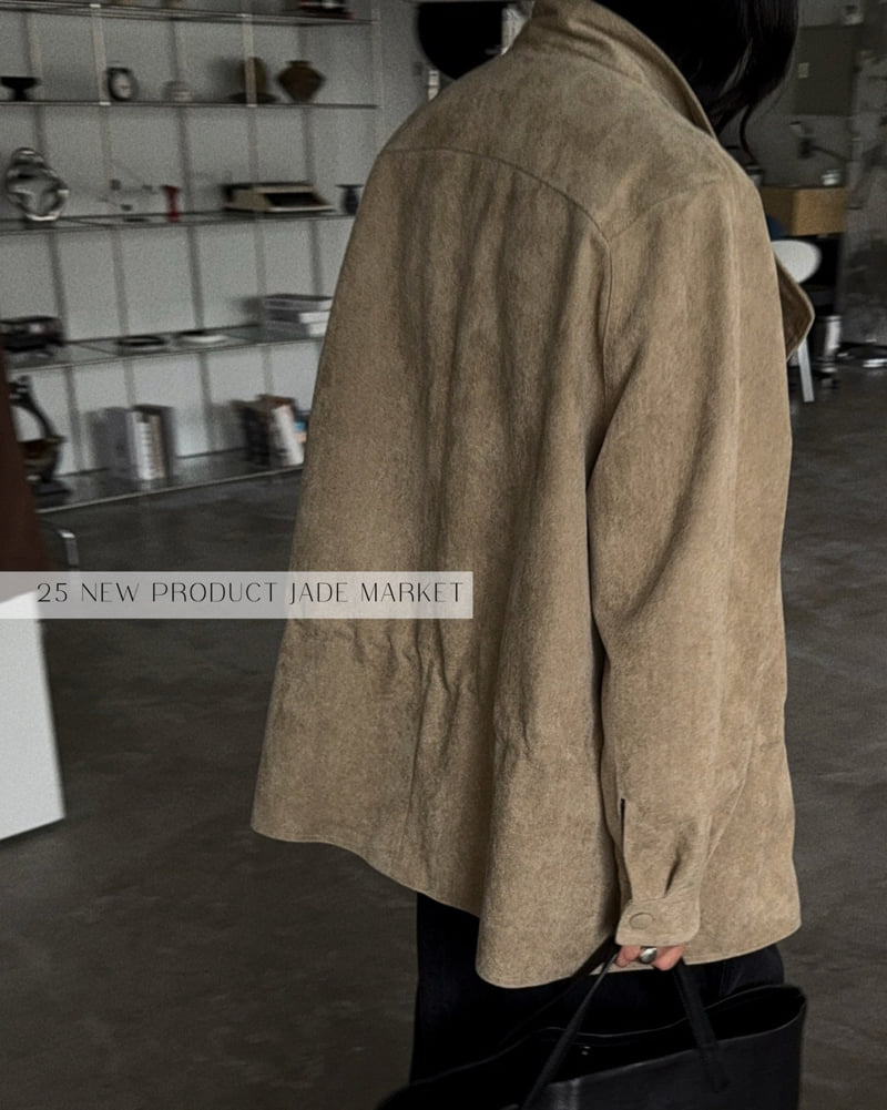 Jade Market - Korean Women Fashion - #momslook - Double Suede Jacket - 7