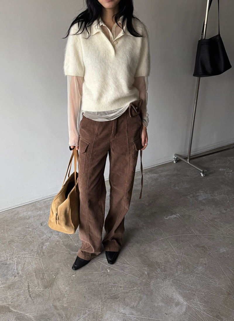 Jade Market - Korean Women Fashion - #restrostyle - Corduroy Pocket Pants