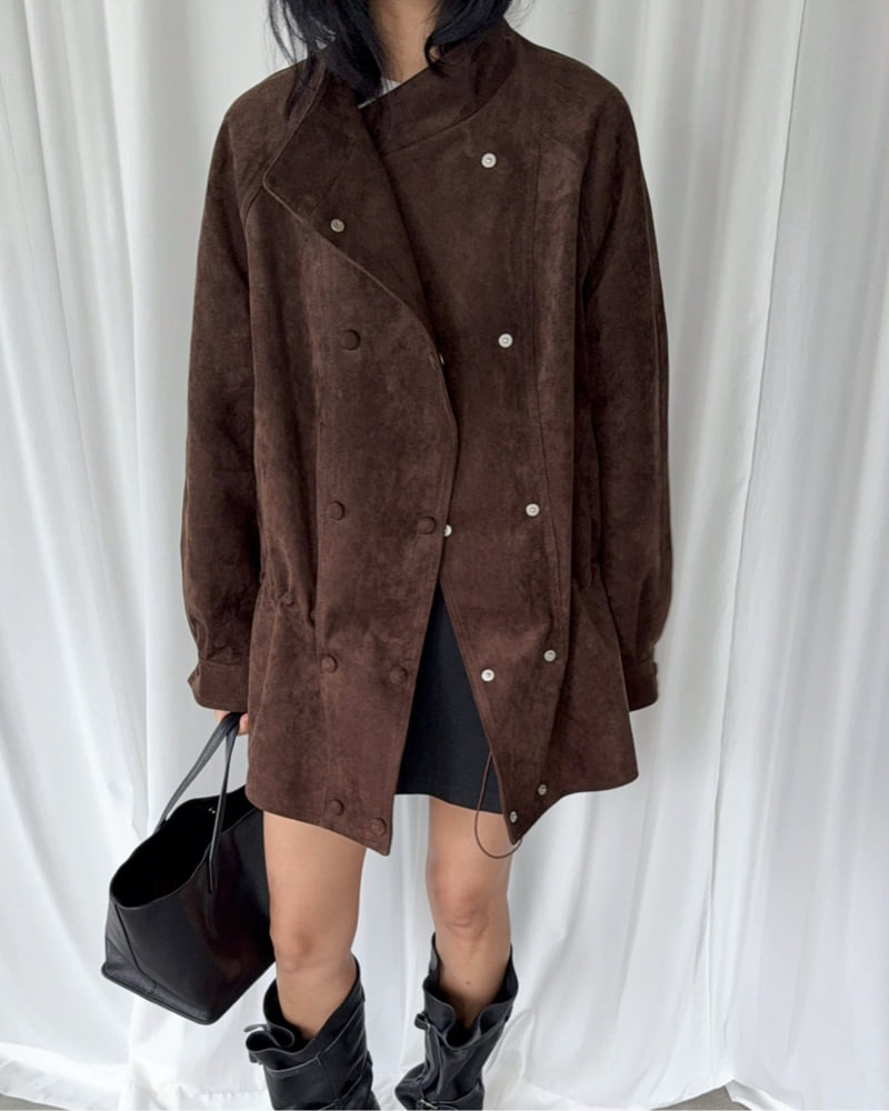 Jade Market - Korean Women Fashion - #romanticstyle - Double Suede Jacket