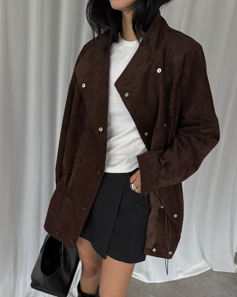 Jade Market - Korean Women Fashion - #shopsmall - Double Suede Jacket - 2