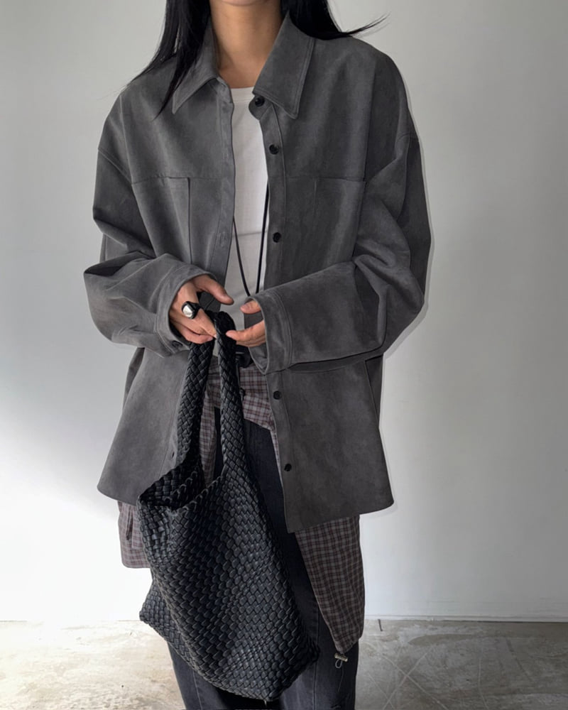Jade Market - Korean Women Fashion - #thelittlethings - Leuwei Suede Shirt - 8