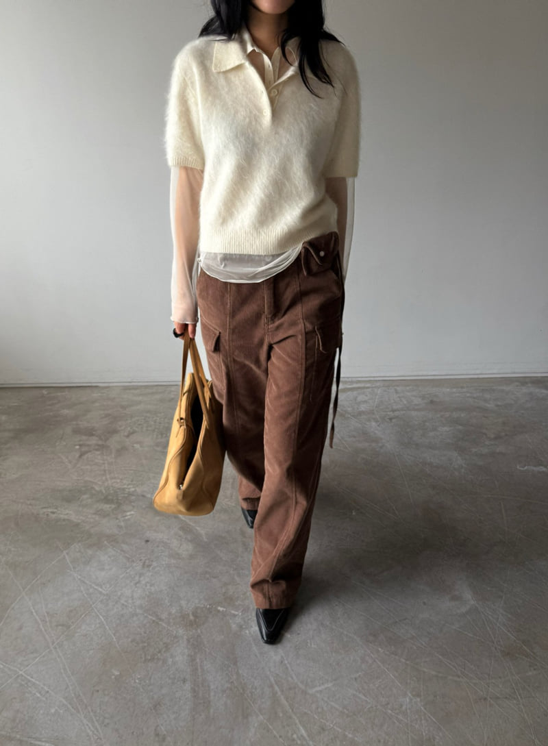 Jade Market - Korean Women Fashion - #thelittlethings - Corduroy Pocket Pants - 5