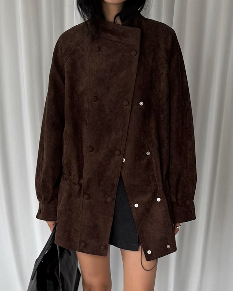 Jade Market - Korean Women Fashion - #thatsdarling - Double Suede Jacket - 4