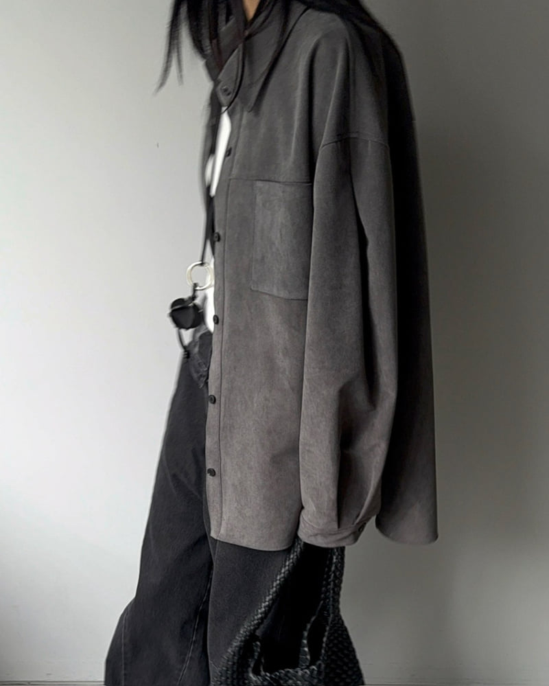 Jade Market - Korean Women Fashion - #womensfashion - Leuwei Suede Shirt - 10
