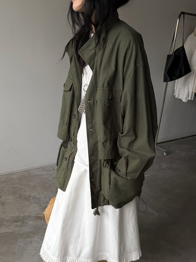 Jade Market - Korean Women Fashion - #womensfashion - Ribbed Field Jacket - 11