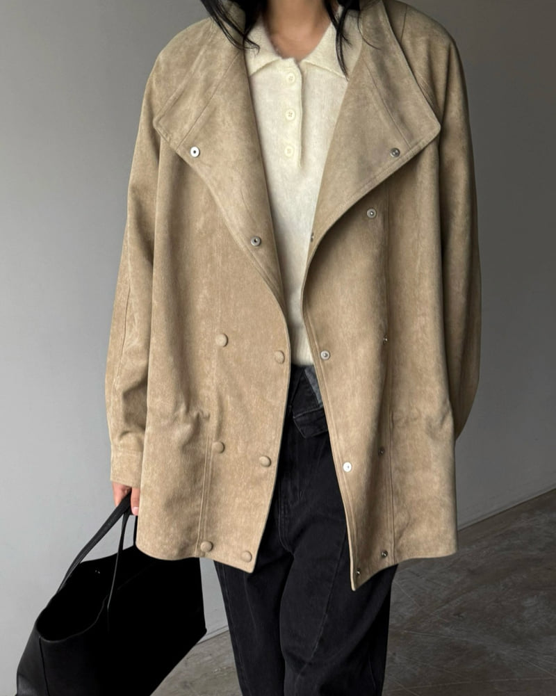Jade Market - Korean Women Fashion - #womensfashion - Double Suede Jacket - 10