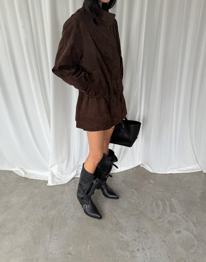 Jade Market - Korean Women Fashion - #womensfashion - Double Suede Jacket - 6