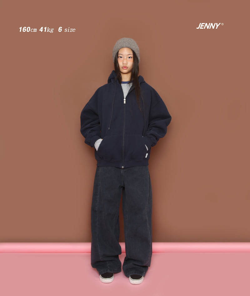 Jenny Basic - Korean Children Fashion - #childofig - Basic Brushed Hoodie Zip-up - 5