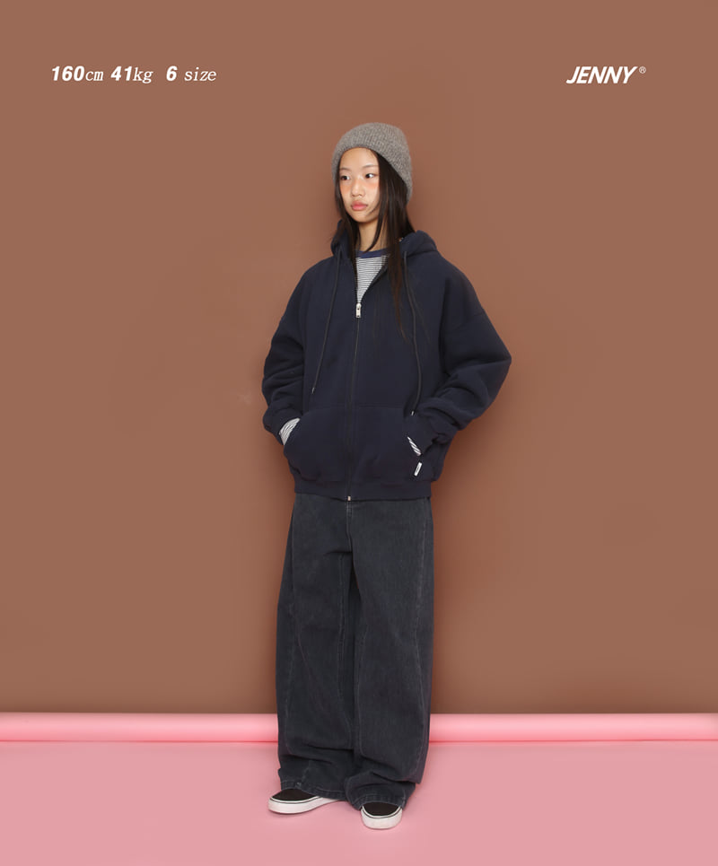 Jenny Basic - Korean Children Fashion - #childrensboutique - Basic Brushed Hoodie Zip-up - 6
