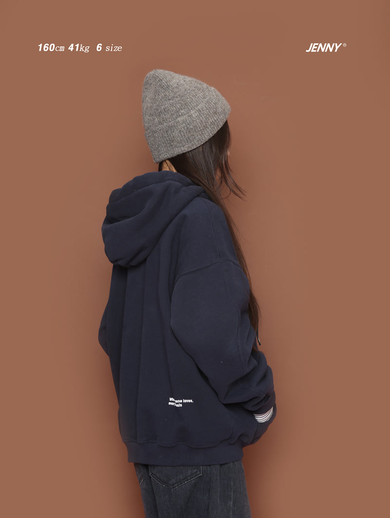 Jenny Basic - Korean Children Fashion - #discoveringself - Basic Brushed Hoodie Zip-up - 8