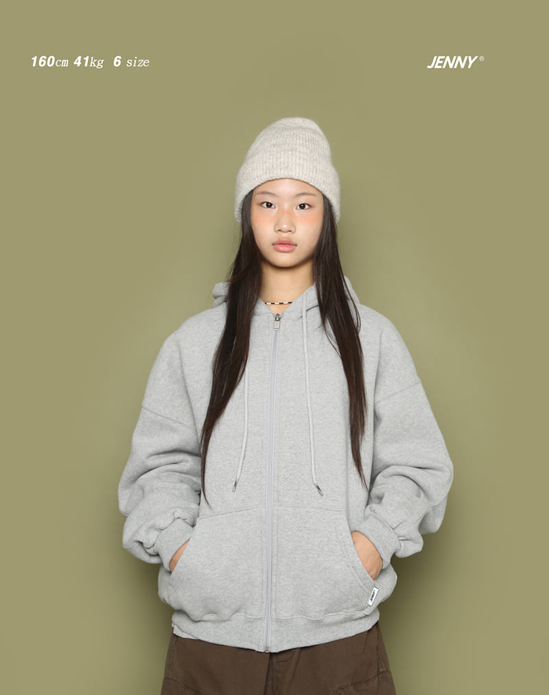 Jenny Basic - Korean Children Fashion - #kidsshorts - Basic Brushed Hoodie Zip-up - 10