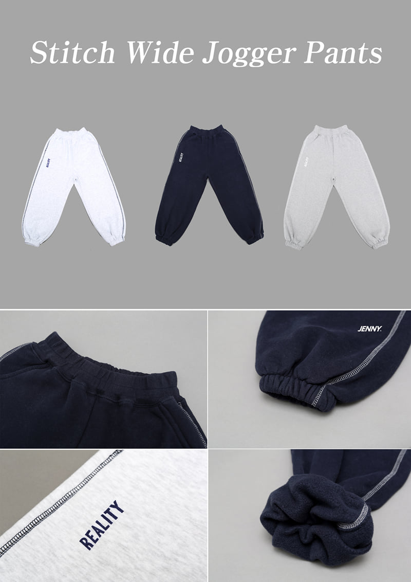 Jenny Basic - Korean Children Fashion - #kidsshorts - Stitch Fleece Jogger Pants - 11