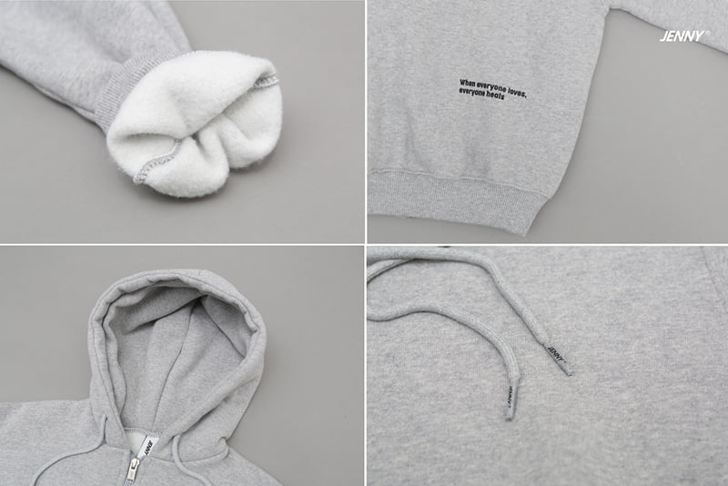 Jenny Basic - Korean Children Fashion - #kidsstore - Basic Brushed Hoodie Zip-up - 11