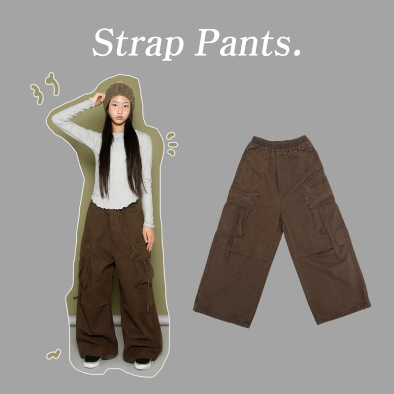 Jenny Basic - Korean Children Fashion - #minifashionista - Strap Pants