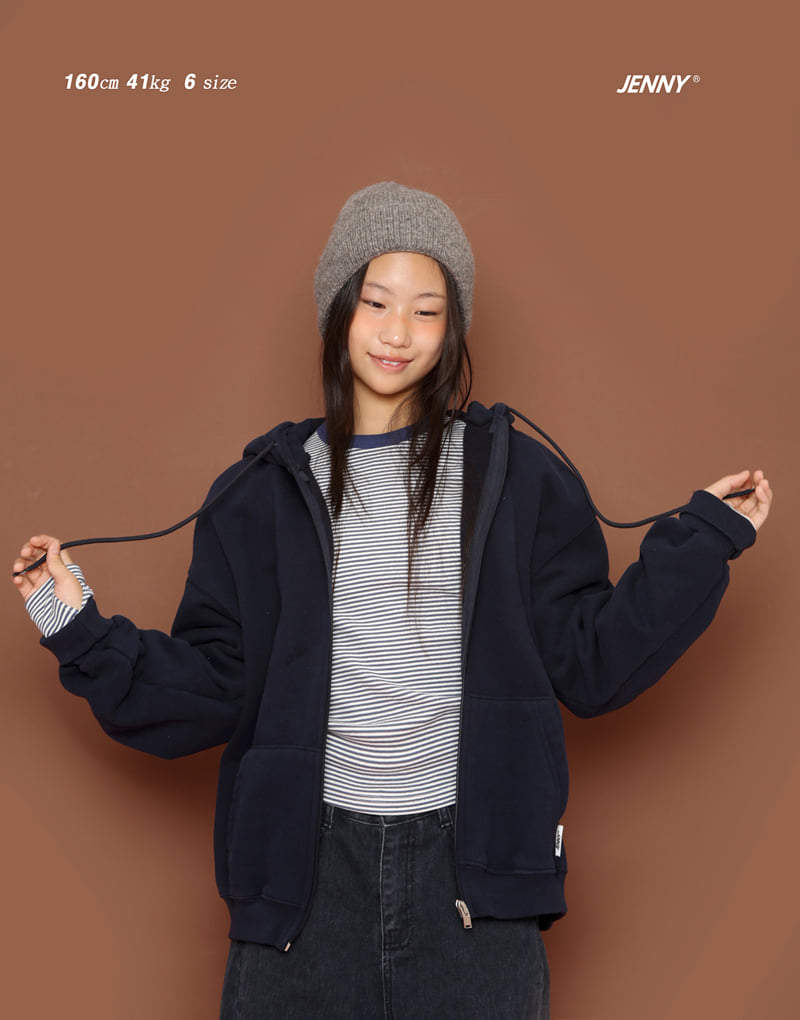 Jenny Basic - Korean Children Fashion - #toddlerclothing - Basic Brushed Hoodie Zip-up - 4