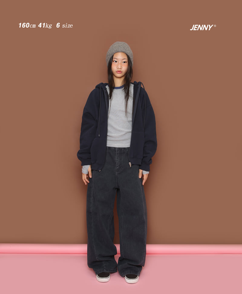 Jenny Basic - Korean Children Fashion - #todddlerfashion - Basic Brushed Hoodie Zip-up - 2