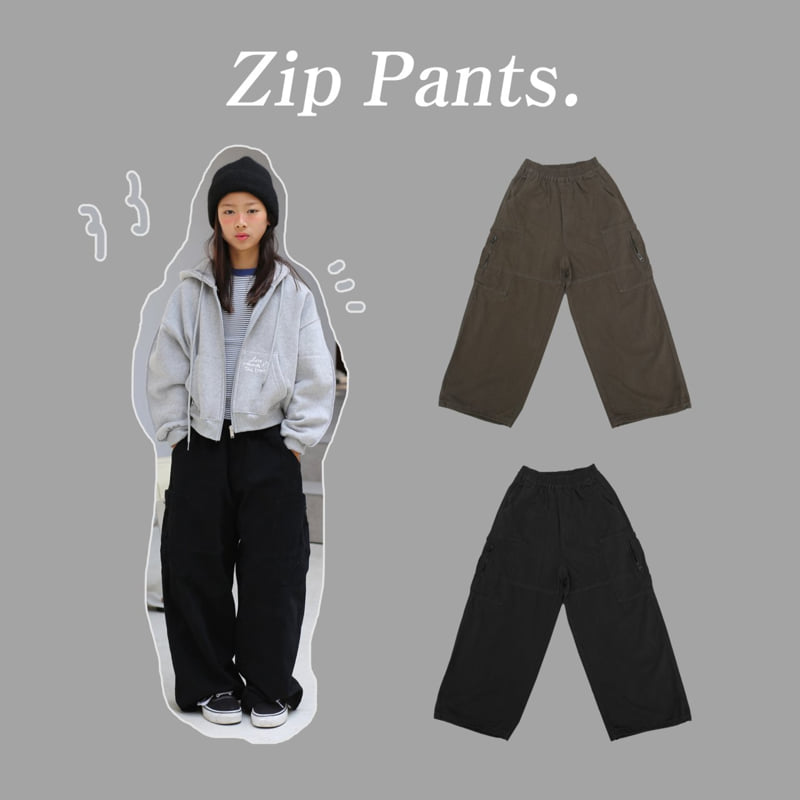 Jenny Basic - Korean Children Fashion - #toddlerclothing - Zipper Pants