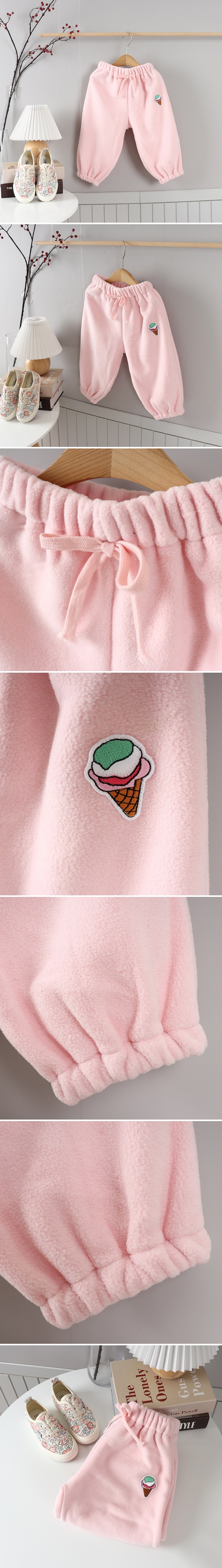 Jierang - Korean Children Fashion - #discoveringself - Warm Ice Cream Jogger Pants