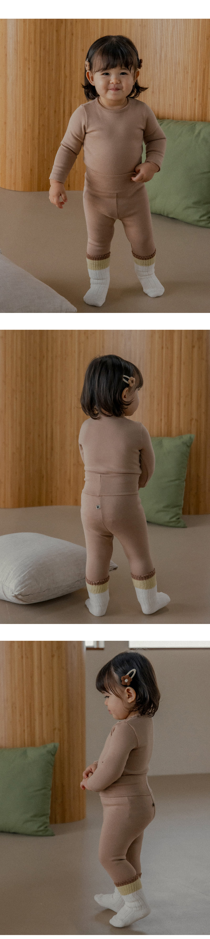 Kids Clara - Korean Baby Fashion - #babyboutique - Pure Basic Modal Freece Comfybelly Baby Leggings - 3